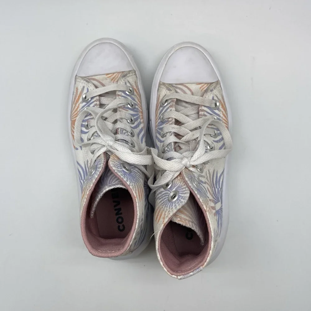 Converse Sneakers Womens 6 Chuck Taylor All Star Move Platform Hi Floral A06672C - Picture 5 of 10